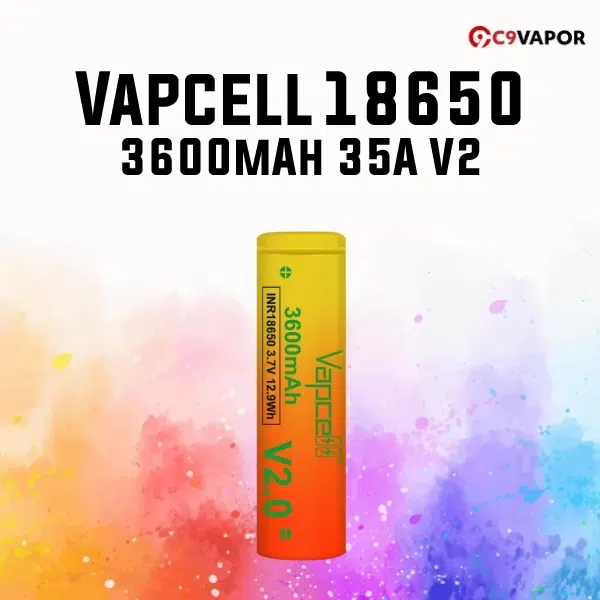 ถ่านชาร์จ Vapcell ทอง 18650 3600mAh 35A V2 (1 ก้อน)